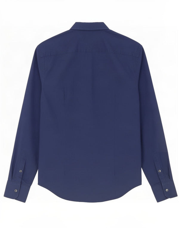 Tommy Hilfiger Mens Slim Fit Shirt Small Navy Blue Cotton