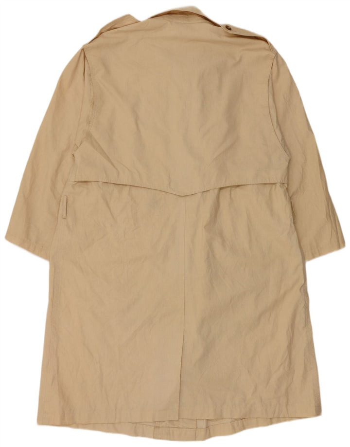 Vintage Mens Double Breasted Trench Coat UK 38 Medium Beige