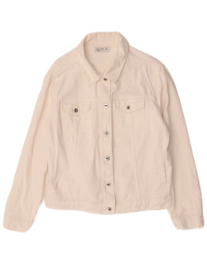Calliope Womens Denim Jacket UK 18 XL White