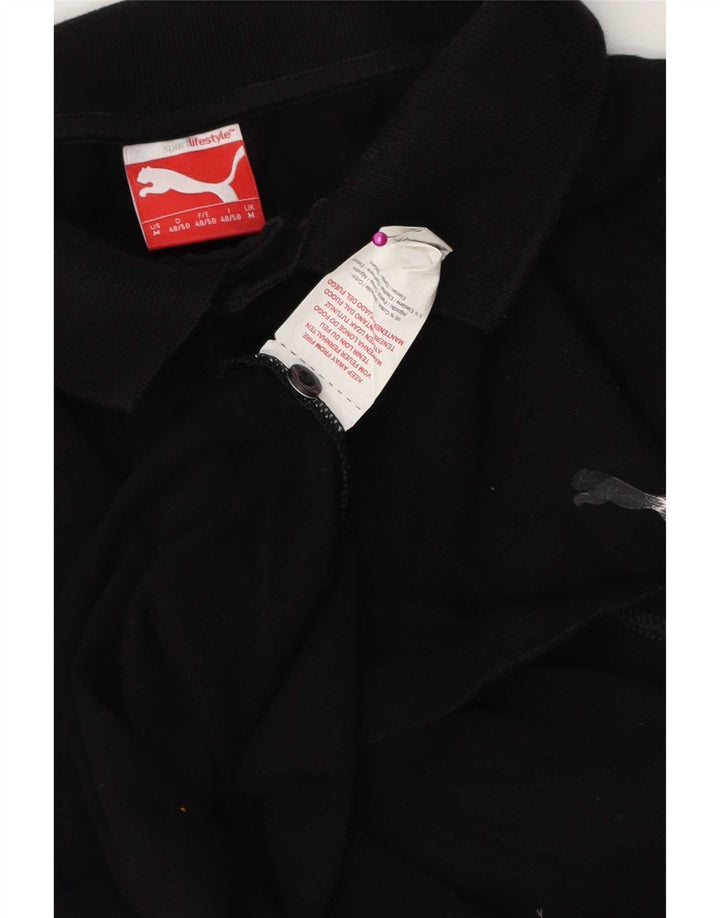 Puma Mens Polo Shirt Medium Black Cotton