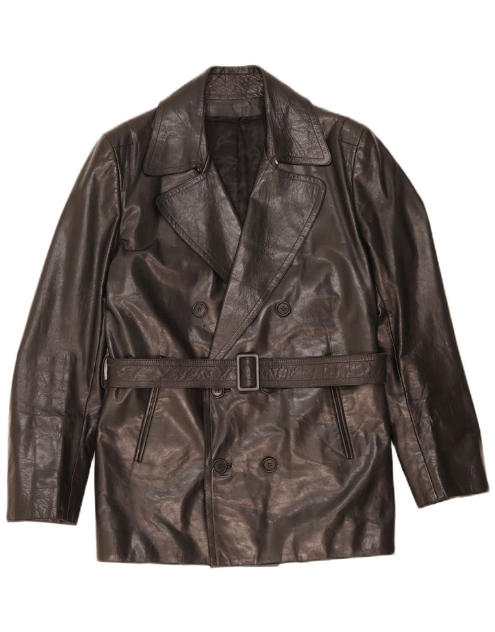 Costume National Mens Double Breasted Jacket IT 48 Medium Black