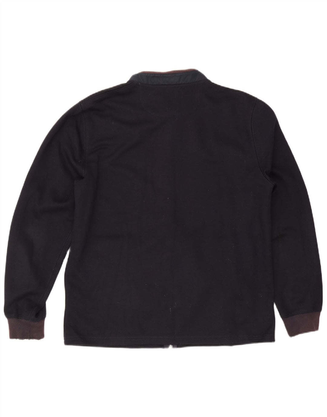 Massimo Dutti Mens Tracksuit Top Jacket XL Navy Blue Colourblock Cotton