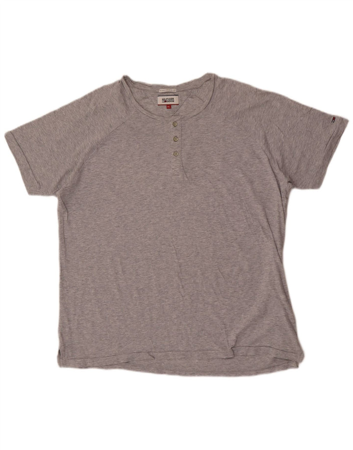 Tommy Hilfiger Mens T-Shirt Top XL Grey Cotton