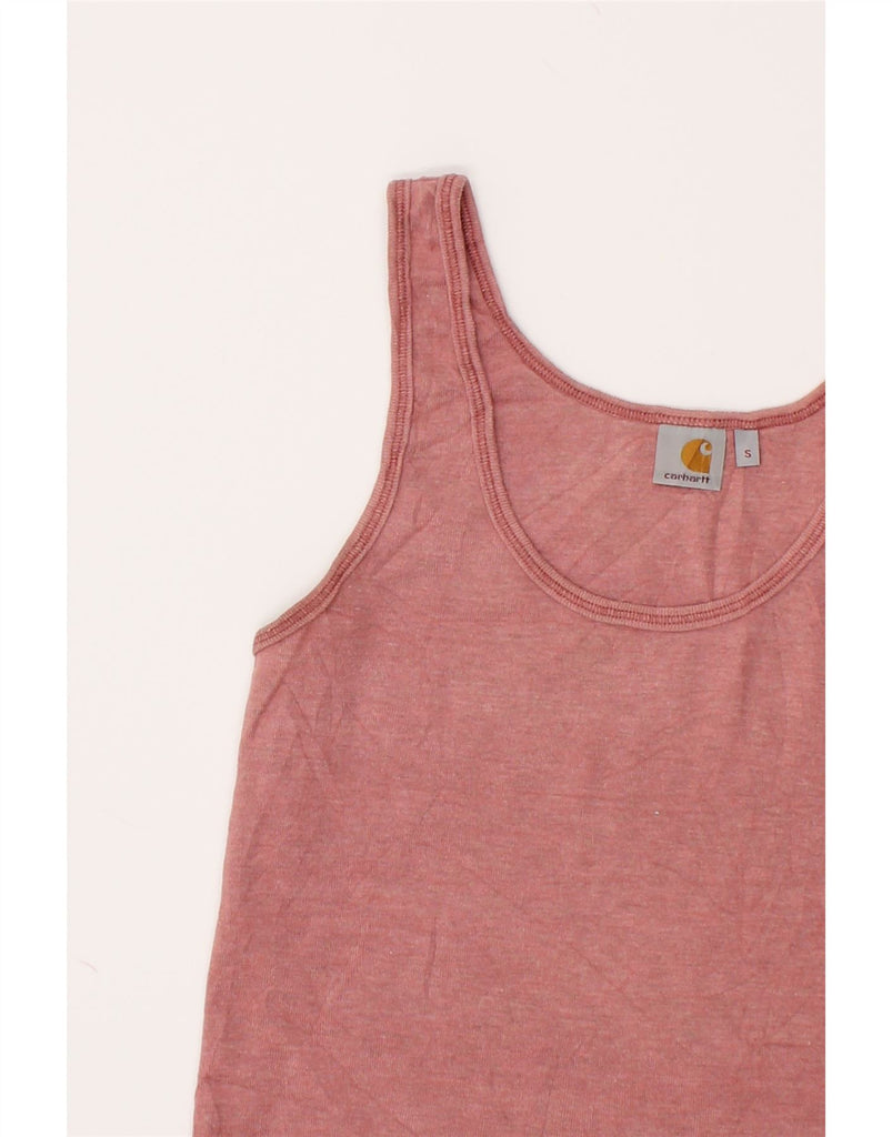 CARHARTT Womens Vest Top UK 8 Small Pink Cotton | Vintage Carhartt | Thrift | Second-Hand Carhartt | Used Clothing | Messina Hembry 