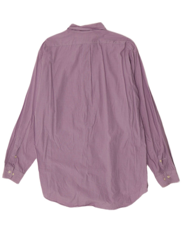 Ralph Lauren Mens Shirt Size 16 1/2 Large Purple Gingham Cotton