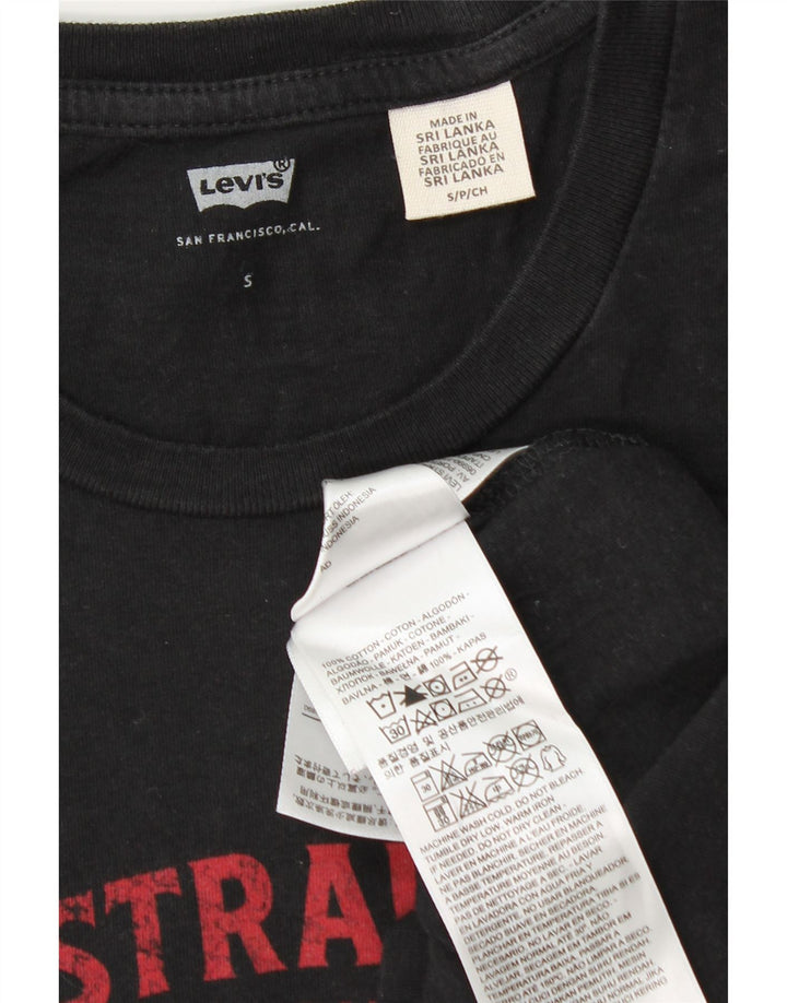 Levi's Mens Graphic T-Shirt Top Small Black Cotton