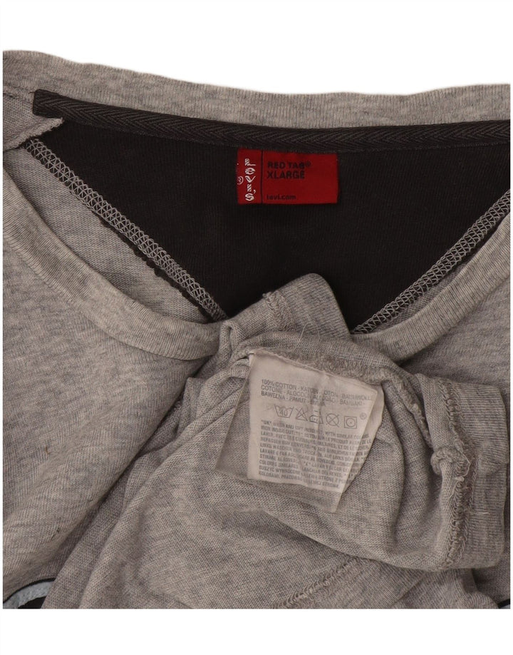Levi's Mens Graphic Top Long Sleeve XL Grey Cotton