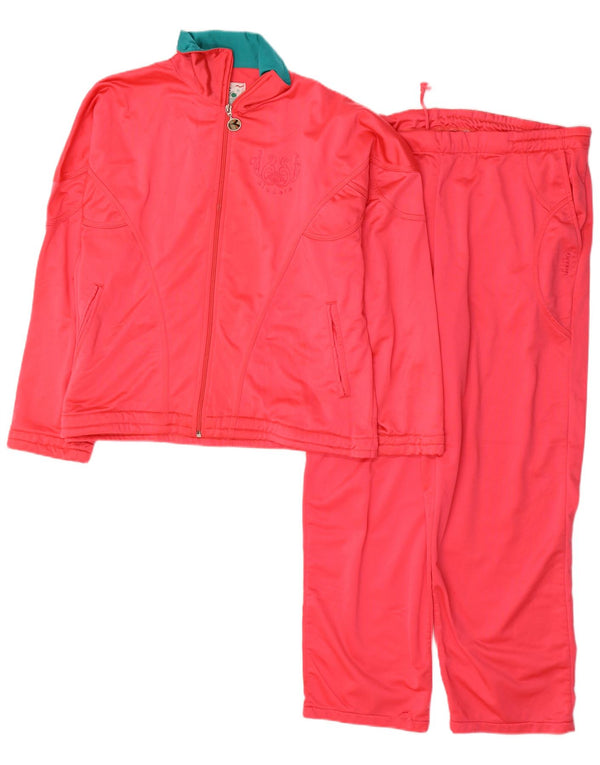 Diadora Mens Graphic Loose Fit Full Tracksuit UK 34 XS  Pink Colourblock