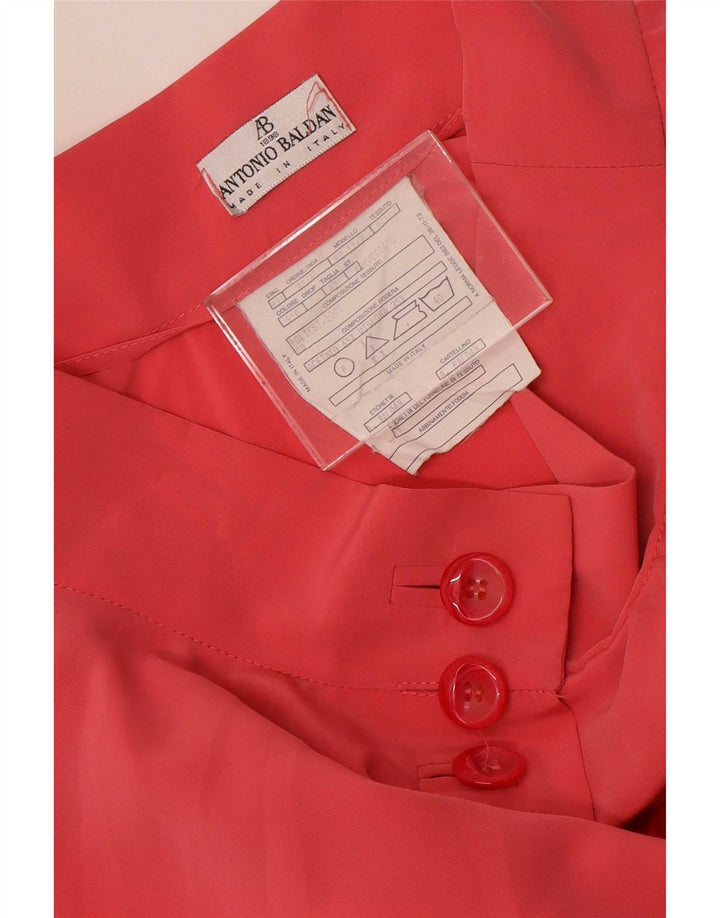 Antonio Baldan Womens Flared Skirt IT 42 Medium W26 Pink Polyester