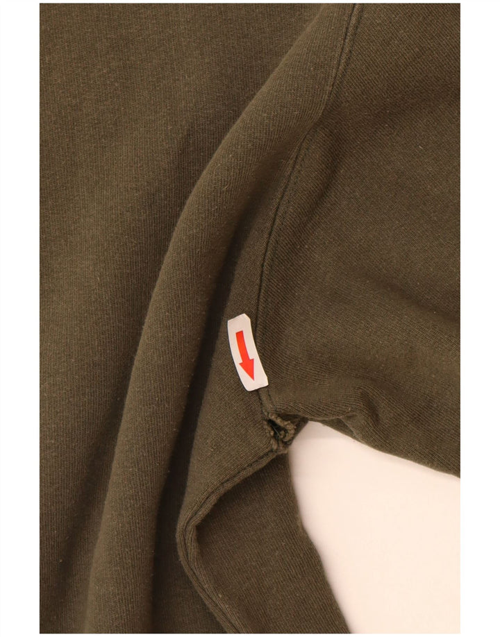 Lee Mens Graphic Sweatshirt Jumper 2XL Khaki Cotton