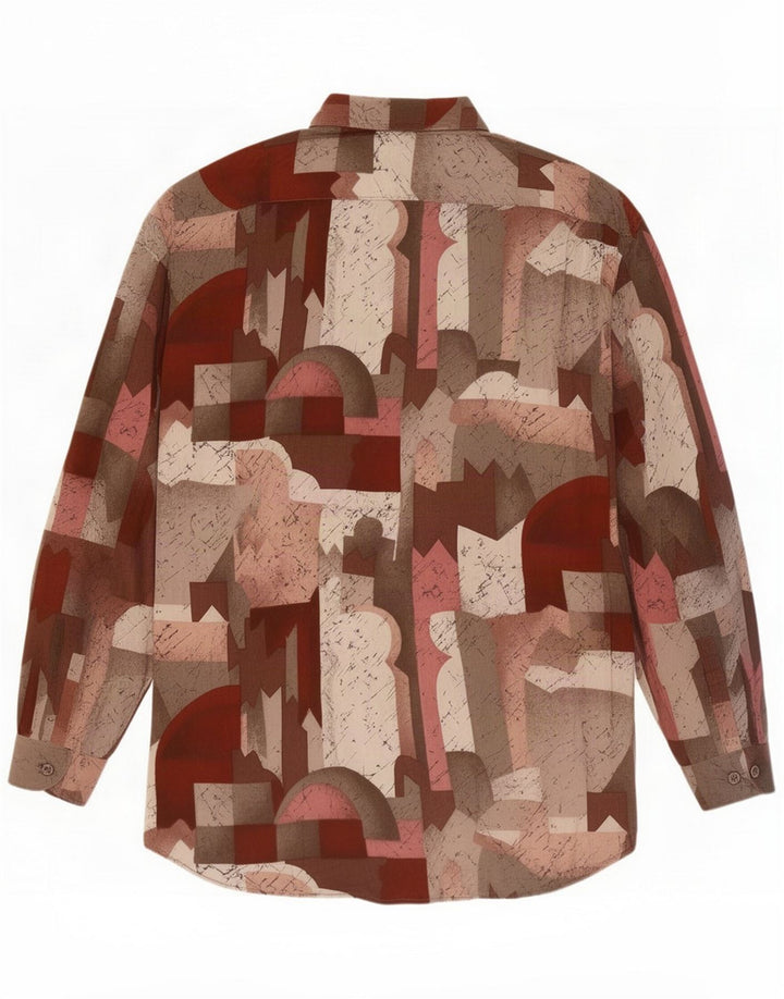 Messori Mens Shirt Large Multicoloured Geometric Cotton