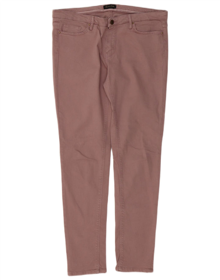 Massimo Dutti Womens Skinny Jeans W32 L30 Pink Cotton