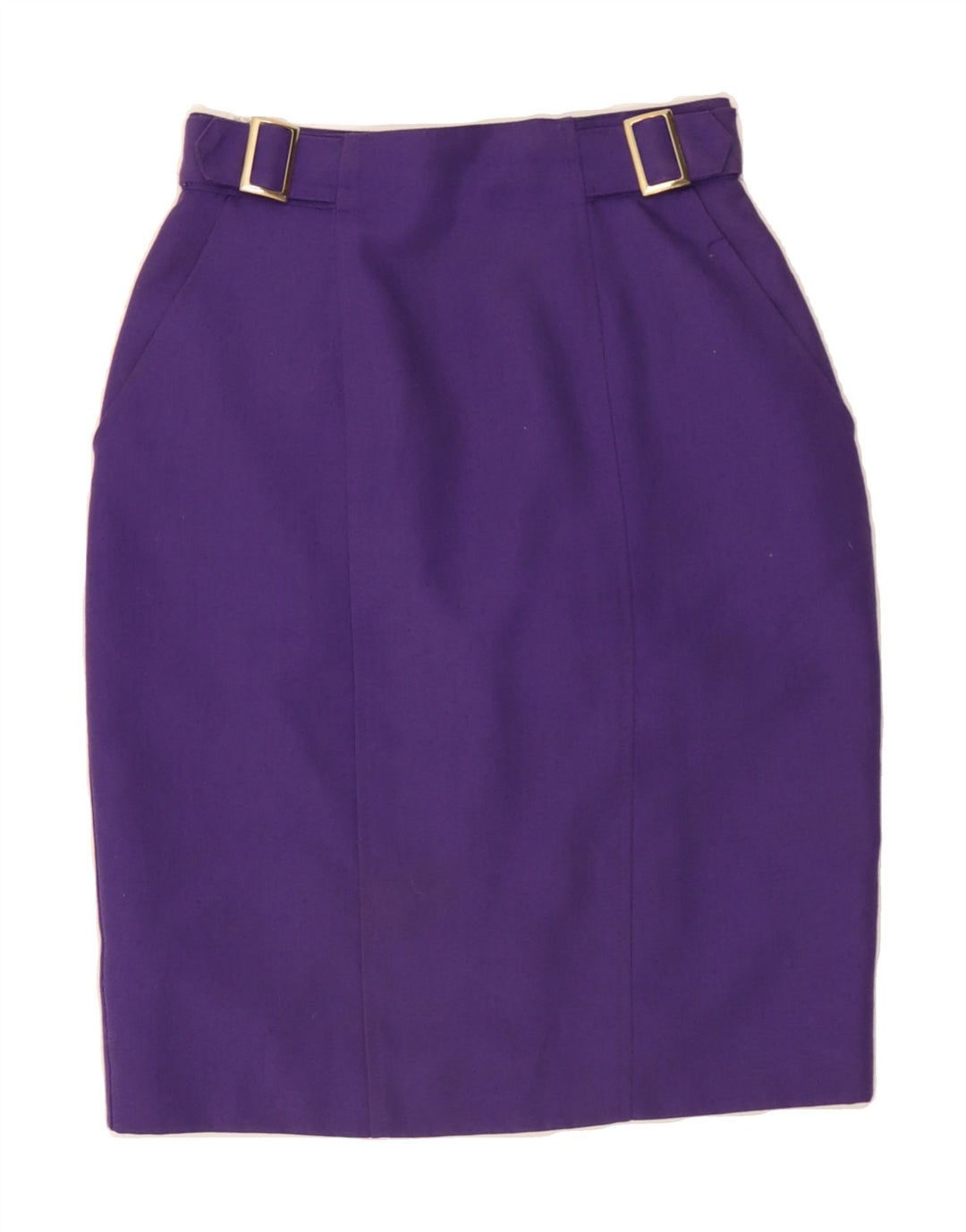 ST MICHAEL Womens Pencil Skirt UK 12 Medium W26 Purple Polyester Vintage St Michael and Second-Hand St Michael from Messina Hembry 