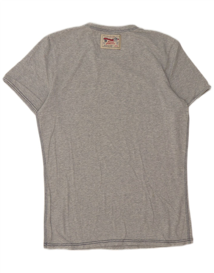 Diesel Mens T-Shirt Top XL Grey Flecked Cotton