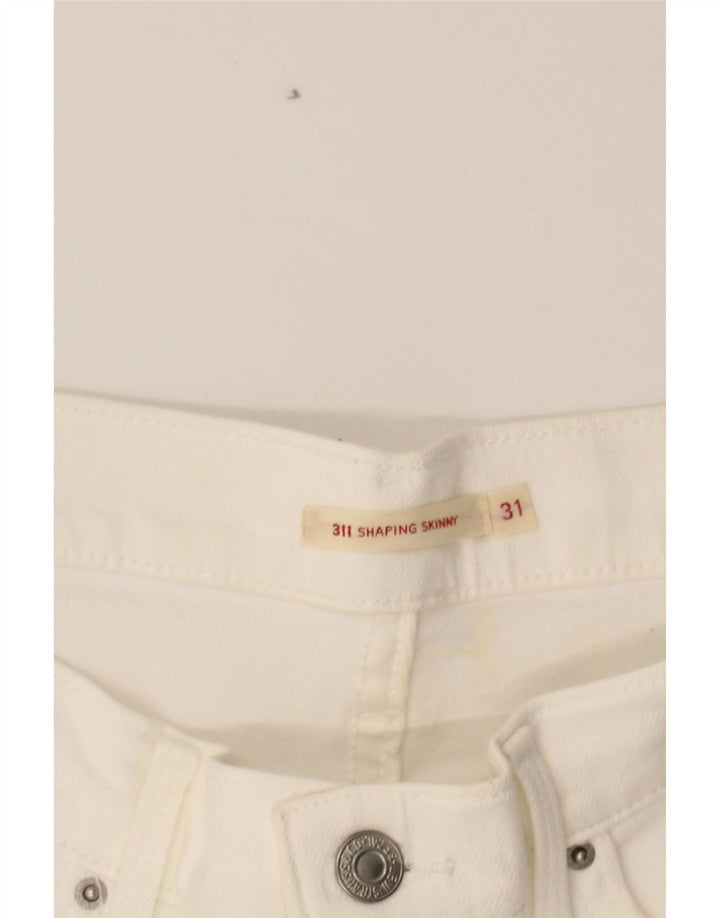 LEVI'S Womens 311 Shaping Skinny Jeans W31 L27 White Vintage Levi's and Second-Hand Levi's from Messina Hembry 
