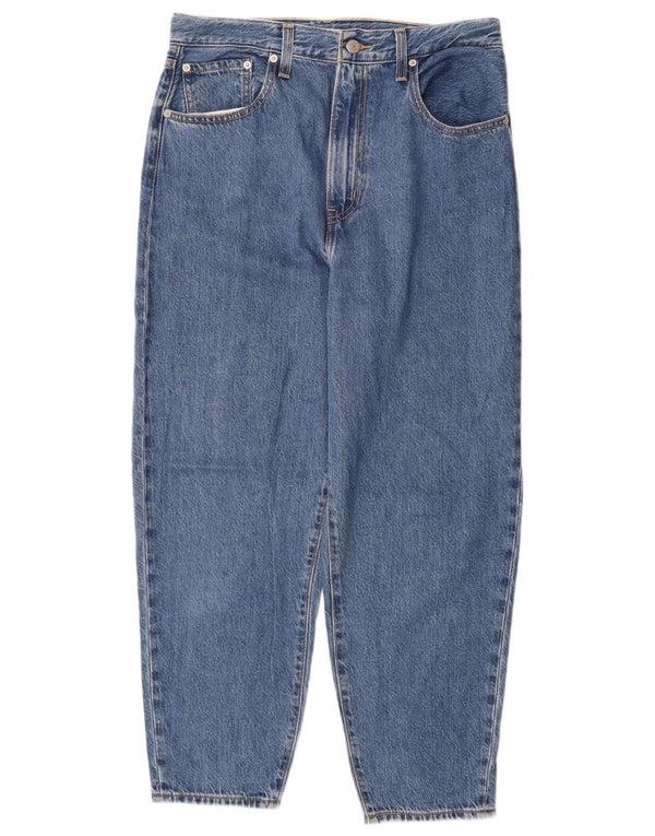 Levi's Womens High Waist Tapered Jeans W30 L27 Blue Cotton