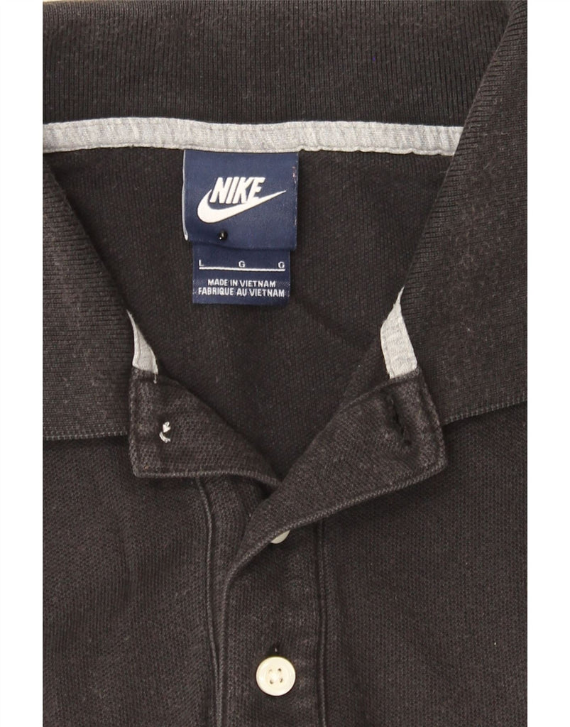 NIKE Mens Polo Shirt Large Black Cotton Vintage Nike and Second-Hand Nike from Messina Hembry 