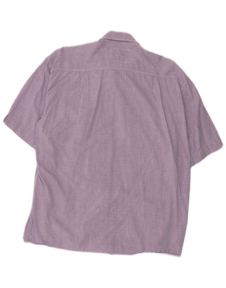 LEVI'S Mens Short Sleeve Shirt Large Purple