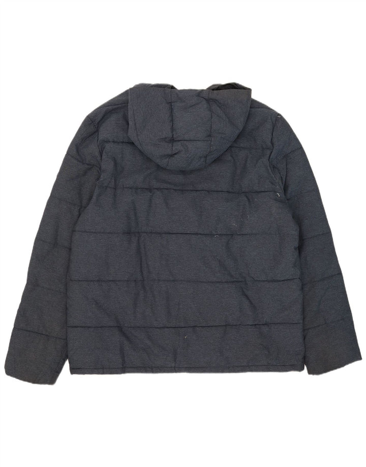 Penguin Mens Hooded Padded Jacket UK 44 2XL Navy Blue Polyamide
