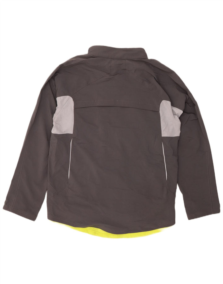 REEBOK Mens Windbreaker Jacket UK 40 Large Grey Colourblock Polyester