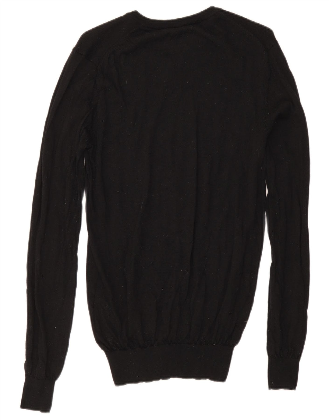 Reiss Mens V-Neck Jumper Sweater Small Black Wool