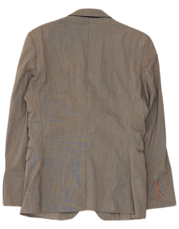Zara Mens 2 Button Blazer Jacket EU 46 Small Grey