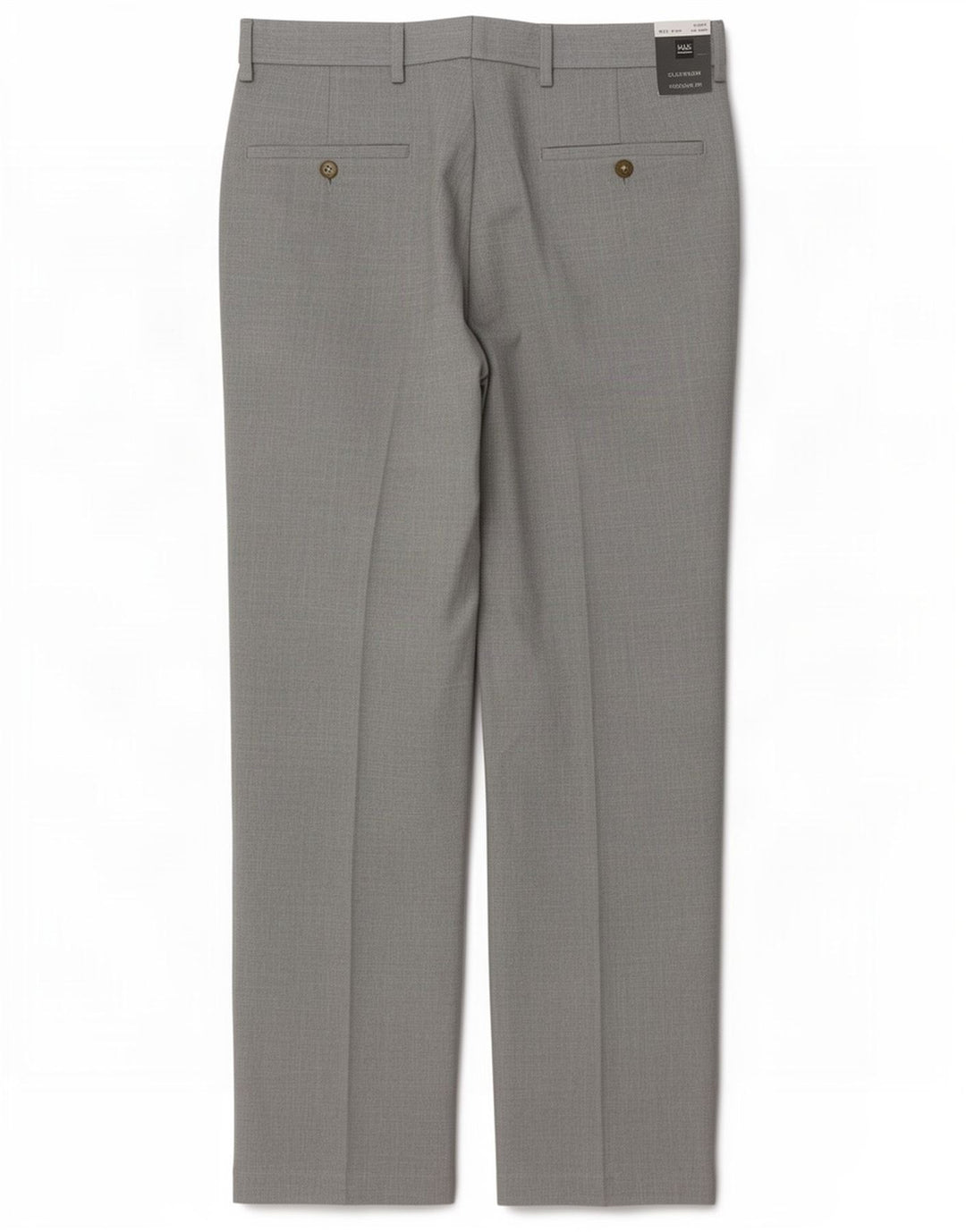 Marks & Spencer Mens Straight Casual Trousers W32 L29 Grey Polyester
