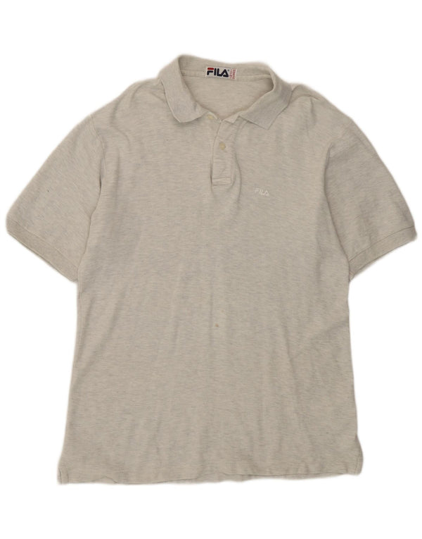 Fila Mens Polo Shirt IT 50 Medium Grey