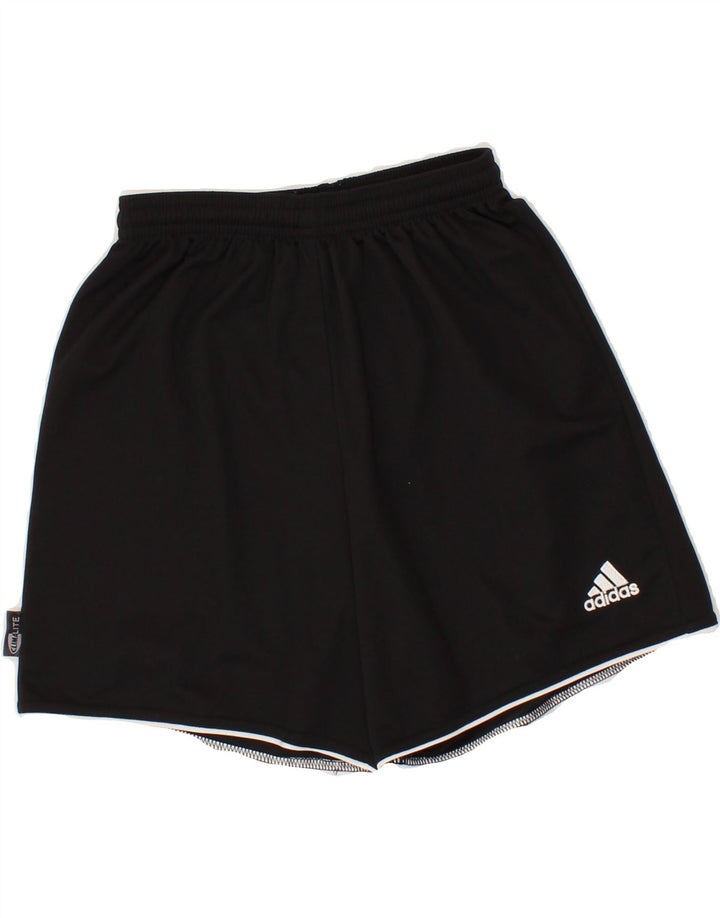 ADIDAS Boys Climalite Sport Shorts 7-8 Years XS Black Polyester Vintage Adidas and Second-Hand Adidas from Messina Hembry 