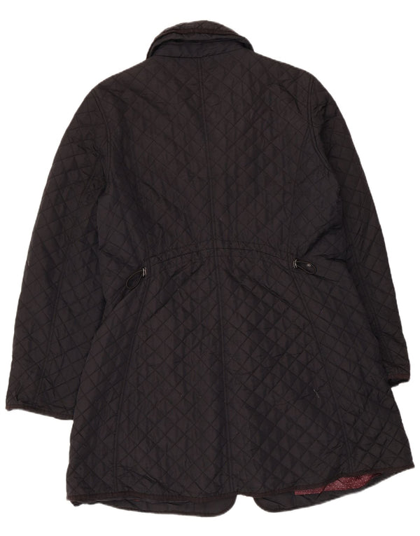 Hobbs Womens Quilted Overcoat UK 14 Large Black Nylon