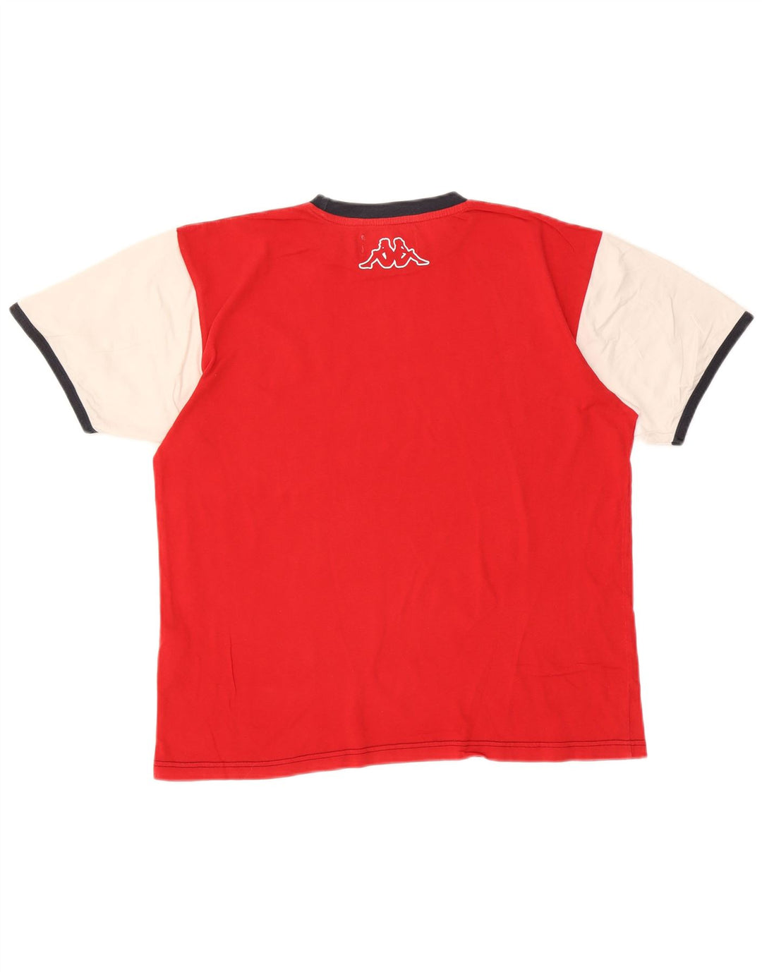 Kappa Mens Graphic T-Shirt Top Medium Red Colourblock Cotton