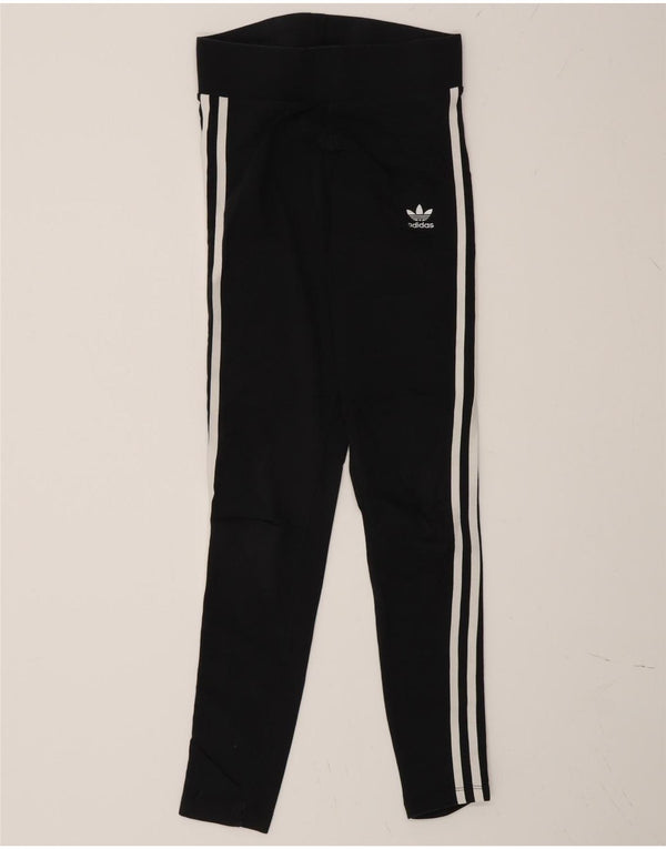 Adidas Womens Leggings UK 6 XS Black Cotton