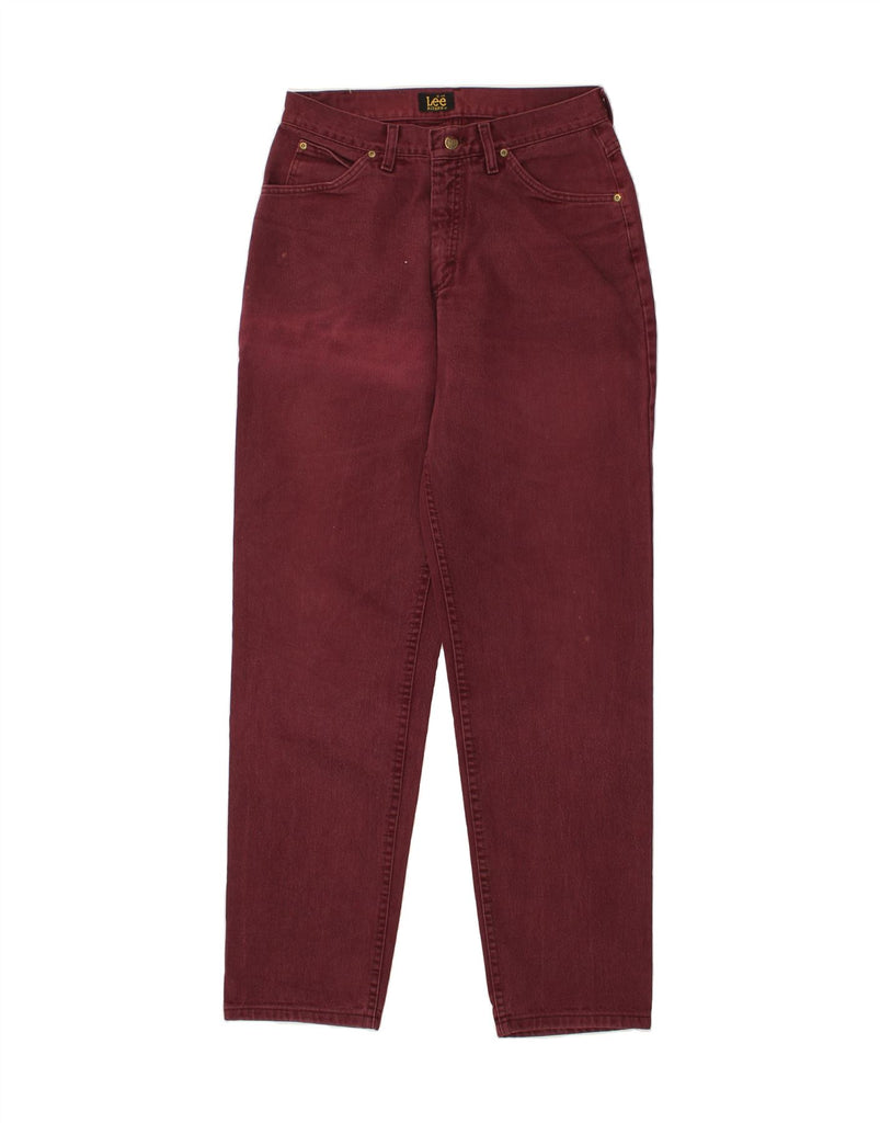 LEE Womens High Waist Tapered Jeans W30 L34 Burgundy Cotton Vintage Lee and Second-Hand Lee from Messina Hembry 