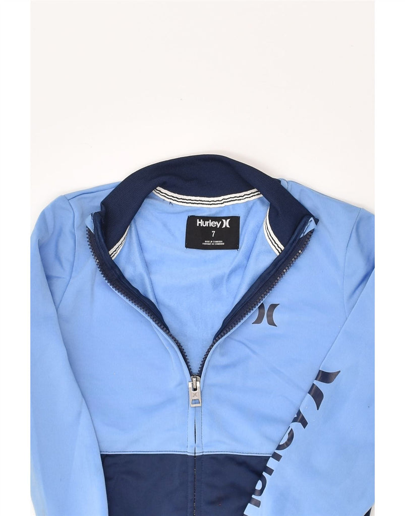 HURLEY Boys Graphic Tracksuit Top Jacket 6-7 Years Blue Colourblock | Vintage Hurley | Thrift | Second-Hand Hurley | Used Clothing | Messina Hembry 