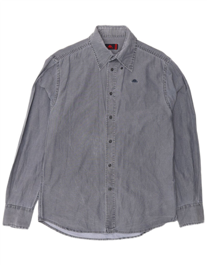 Kappa Mens Shirt Large Navy Blue Cotton
