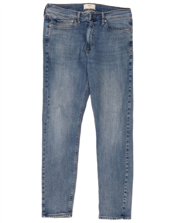 Marks & Spencer Mens Slim Jeans W34 L31 Blue Cotton