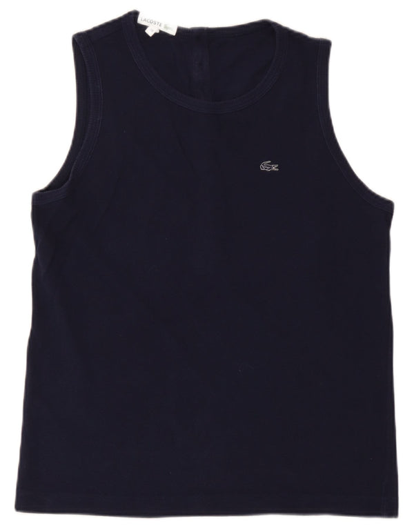 Lacoste Womens Vest Top Size 38 Medium Navy Blue Cotton