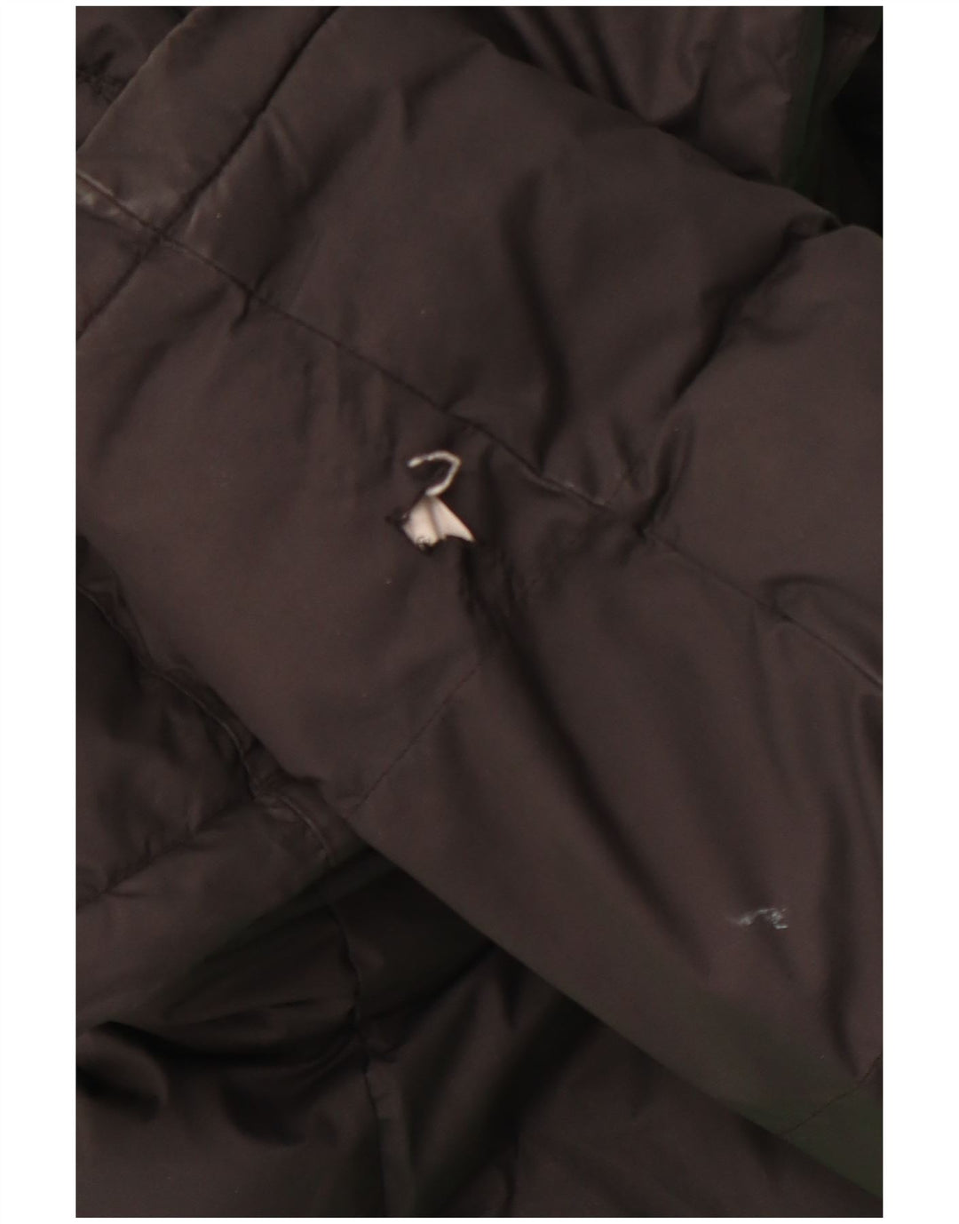 NIKE Boys Hooded Padded Jacket 13-14 Years XL Black Colourblock Polyester