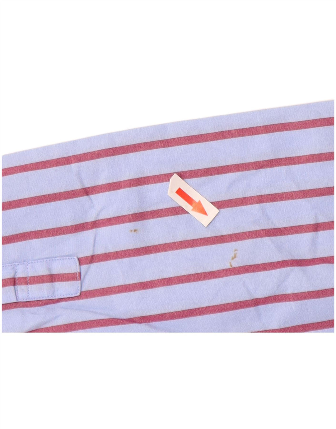 Lacoste Mens Shirt Size 41 Large Blue Pinstripe Cotton