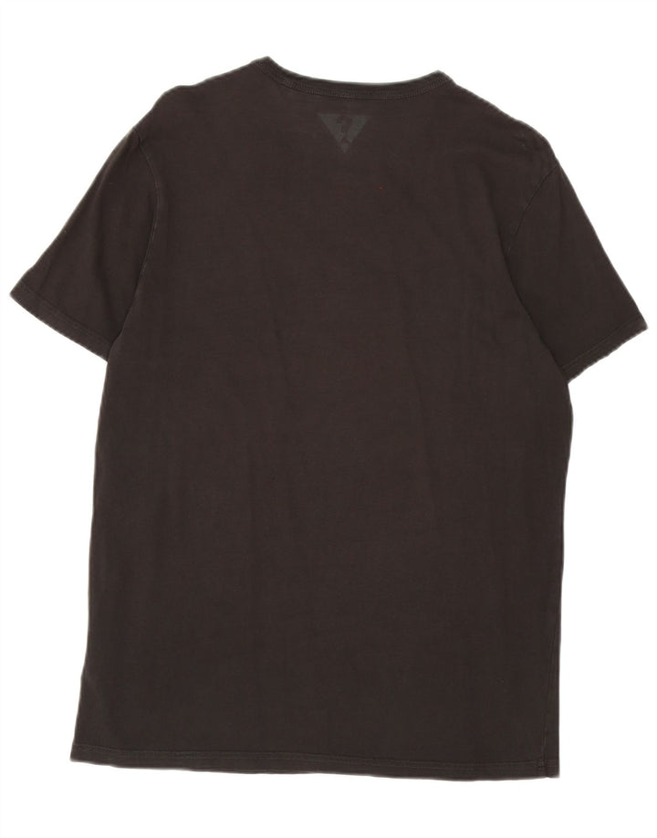 Guess Mens Graphic T-Shirt Top Medium Black Cotton
