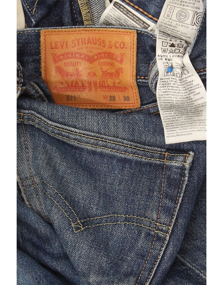 Levi's Mens 511 Slim Jeans W28 L30 Blue Cotton