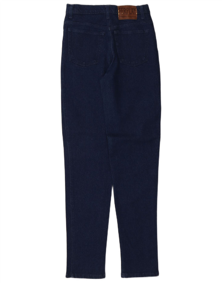 Vintage Womens Tapered Jeans W27 L32 Navy Blue