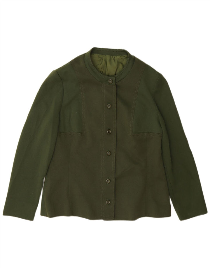 Vintage Womens Bomber Jacket UK 14 Medium Green