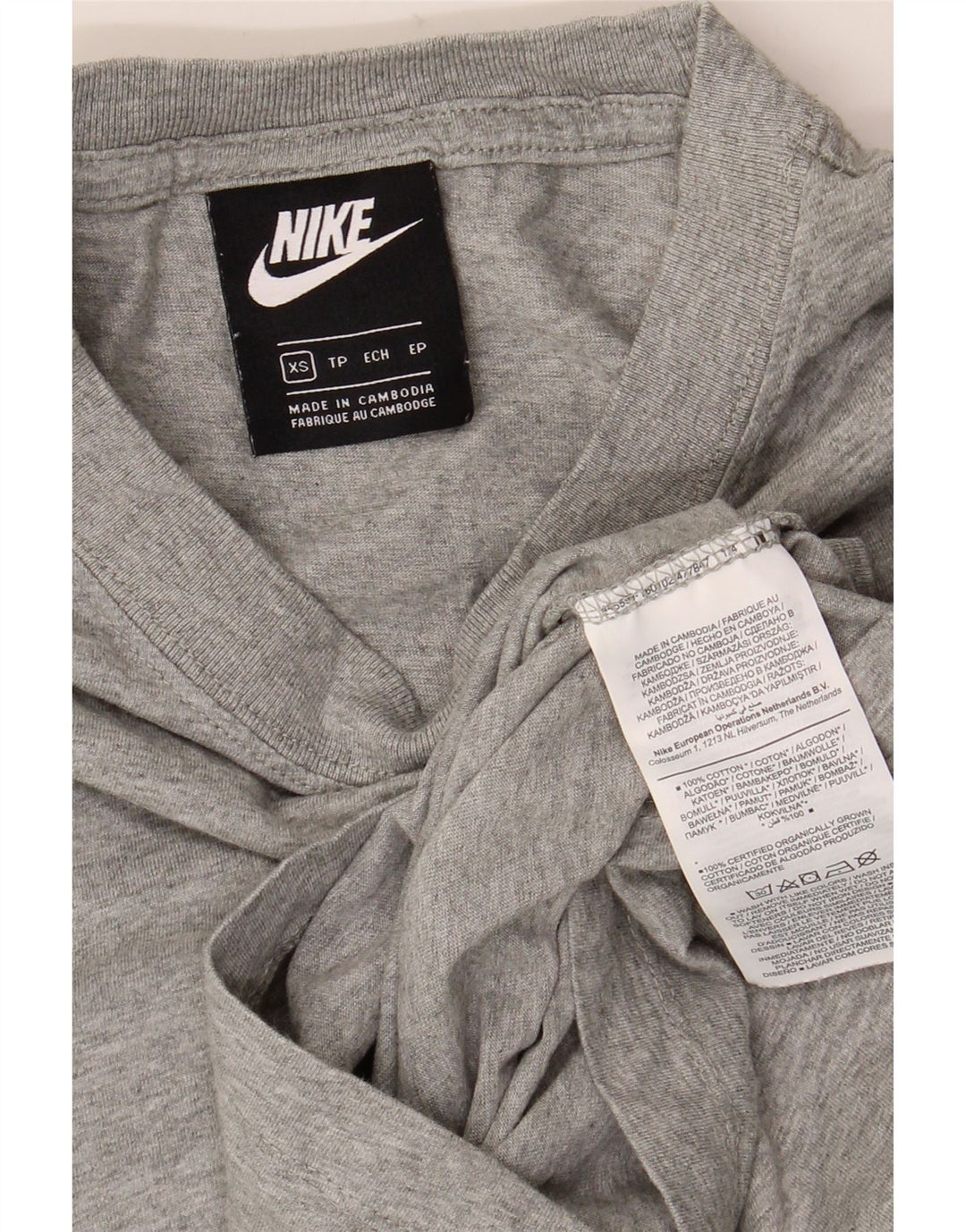 Nike Mens T-Shirt Top XS Grey Flecked Cotton