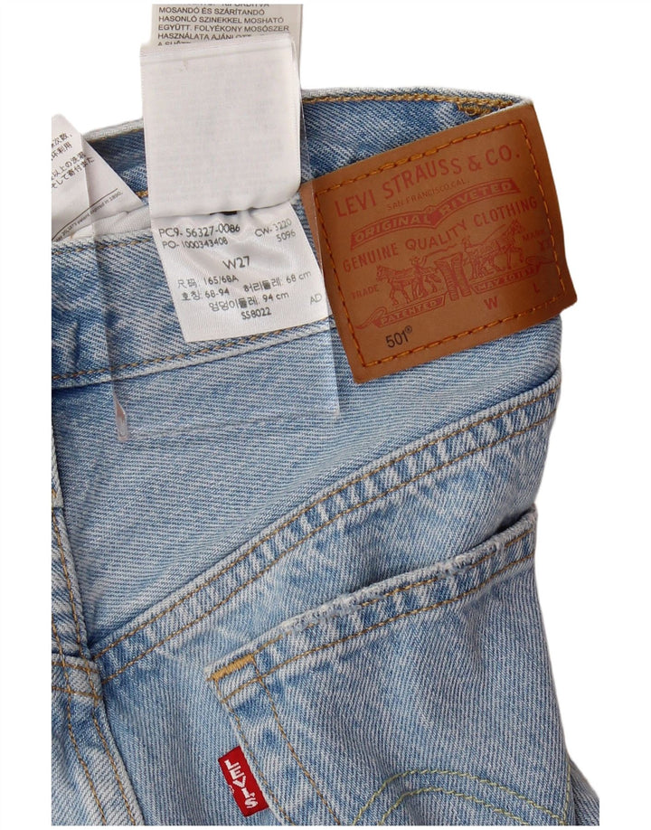 LEVI'S Womens 501 High Rise Denim Shorts W27 Small  Blue Cotton