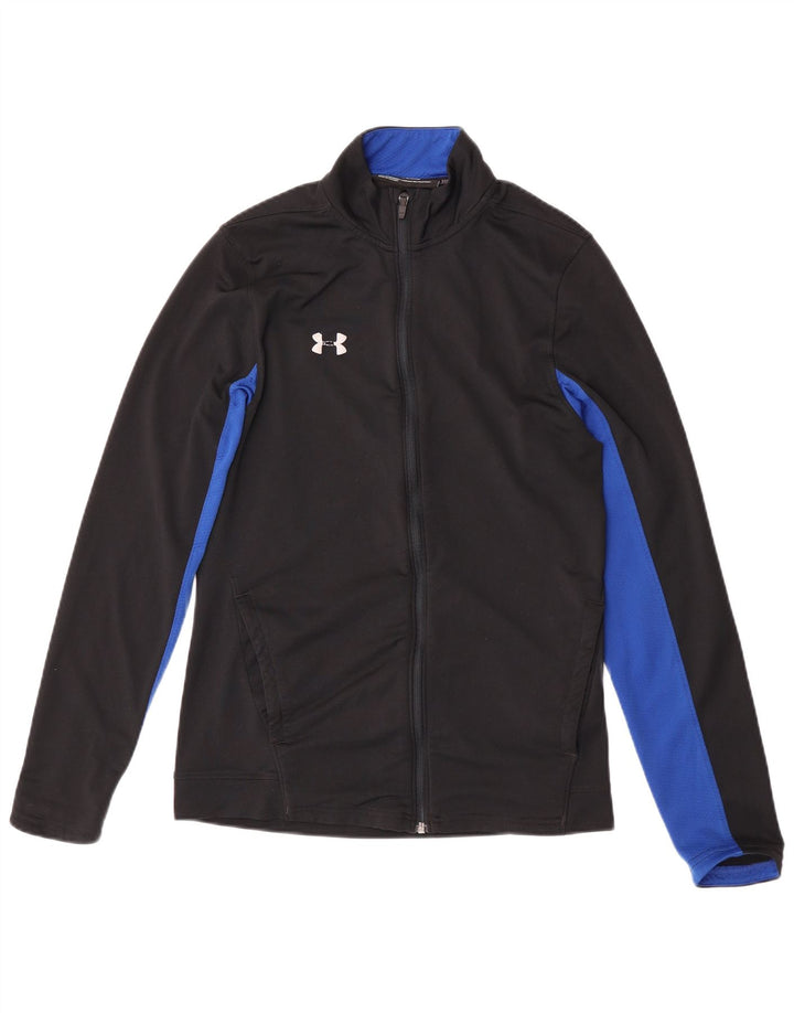 Under Armour Mens Tracksuit Top Jacket Medium Black Colourblock Polyester