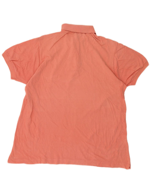 Lacoste Mens Polo Shirt Size 6 XL Pink Cotton