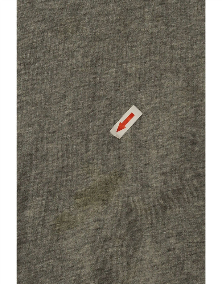 Champion Womens Sweatshirt Jumper UK 14 Medium Grey Flecked