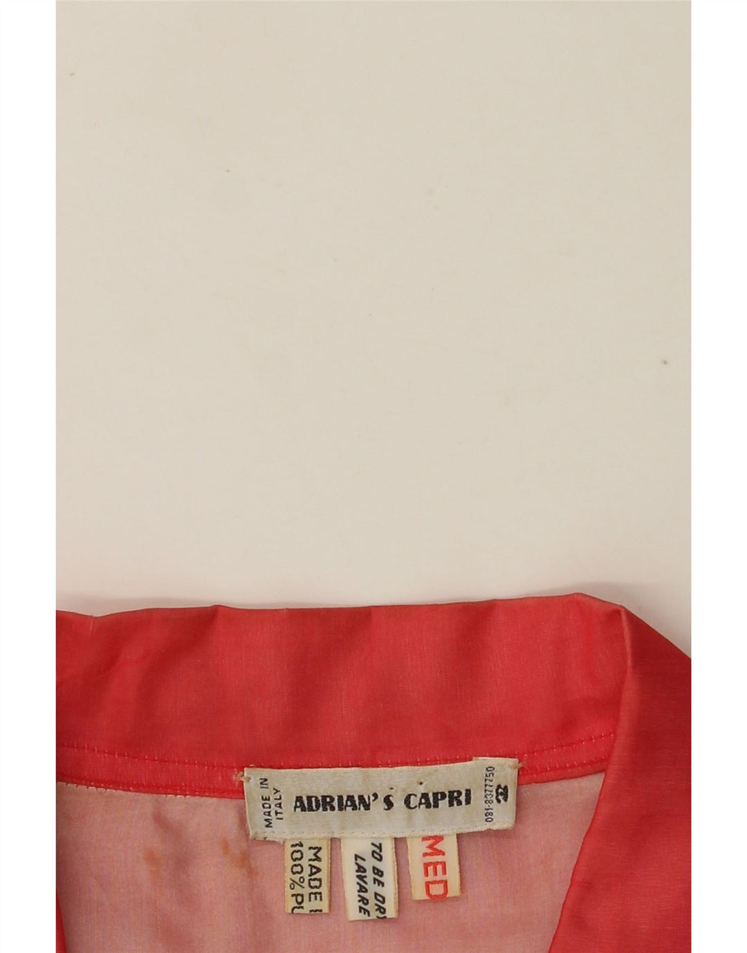 ADRIAN’S CAPRI  Womens Bomber Jacket UK 14 Medium Red Silk
