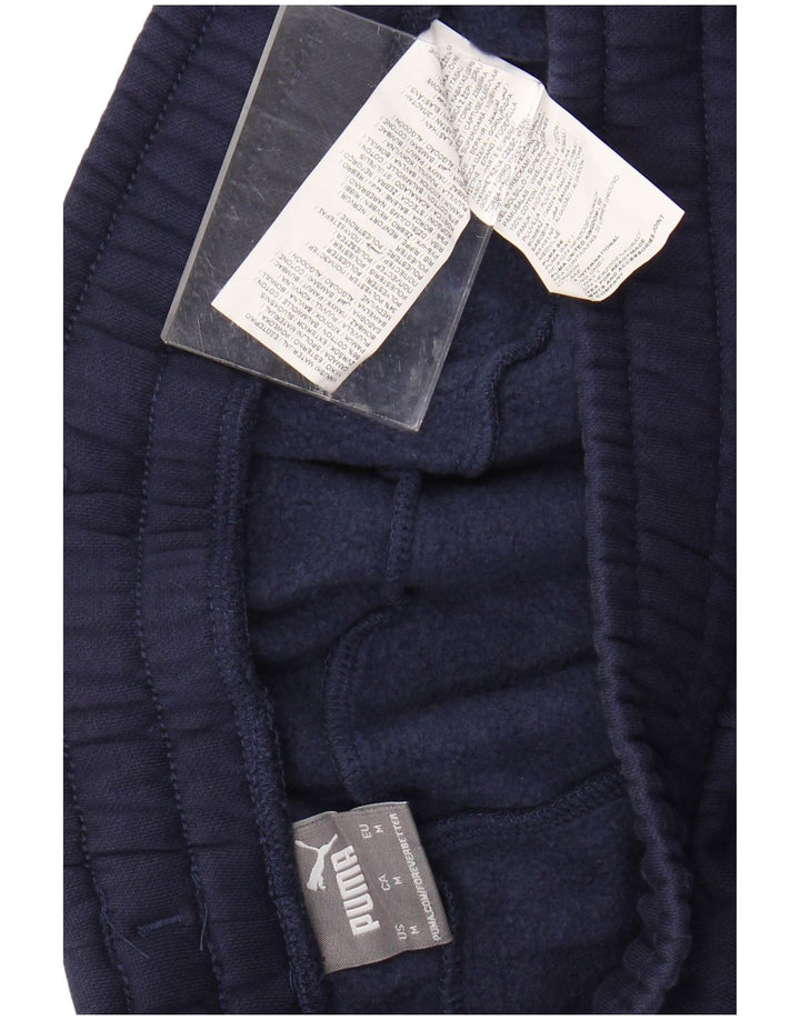 PUMA Mens Tracksuit Trousers Joggers Medium  Navy Blue Cotton